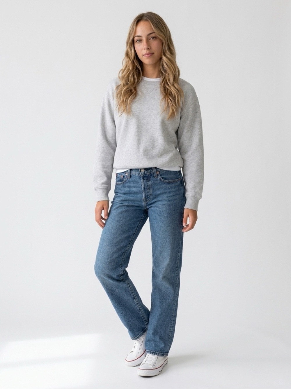Levi's Women's Straight Leg Jeans — Dark Blue Wash